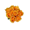 Welurowy flowerbox butelkowa zieleń z bukietem róż